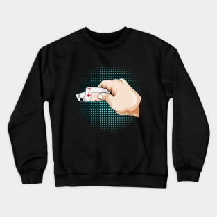 Bad Hand at Poker Crewneck Sweatshirt